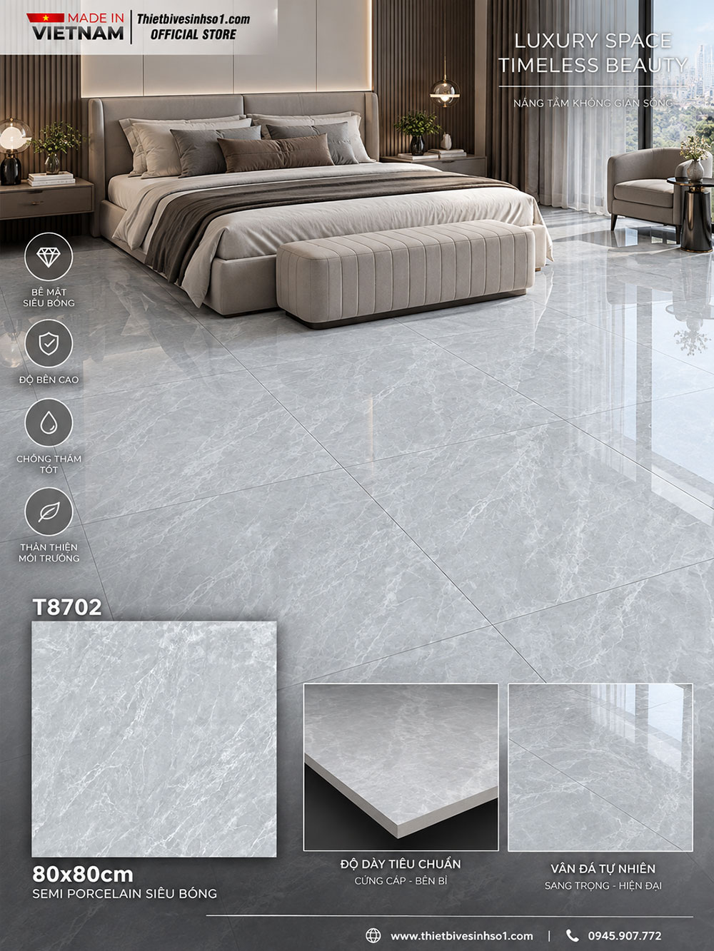 Gạch 80x80 Takao T8702 Vân Đá Xám Gạch 80x80 Takao T8702 Vân Đá Xám
