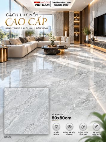 Gạch 80x80 Takao 68201 Vân Xám