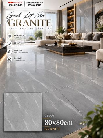 Gạch 80x80 Takao 68202 Vân Ghi Xám