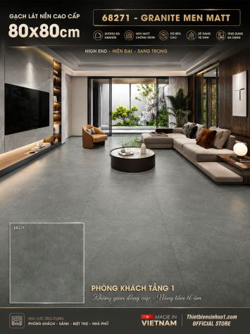 Gạch 80x80 Takao 68271 Vân Ghi