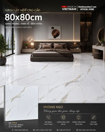 Gạch 80x80 Takao 85902 Trắng Khói