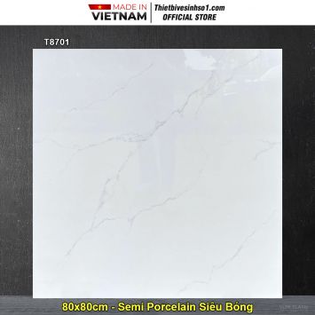 Gạch 80x80 Takao T8701 Trắng Khói