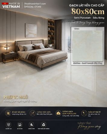 Gạch 80x80 Takao T8704 Vân Vàng