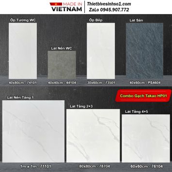Combo Trọn Bộ Gạch Ốp Lát Takao HP01
