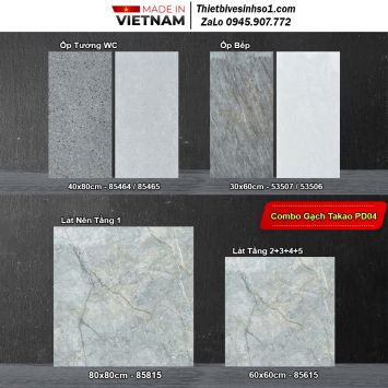 Combo Trọn Bộ Gạch Ốp Lát Takao PD04