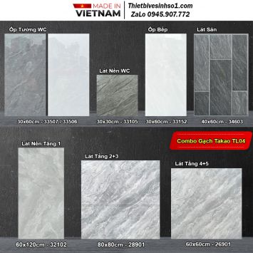 Combo Trọn Bộ Gạch Ốp Lát Takao TL04