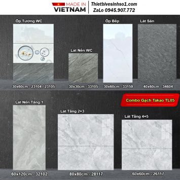 Combo Trọn Bộ Gạch Ốp Lát Takao TL05