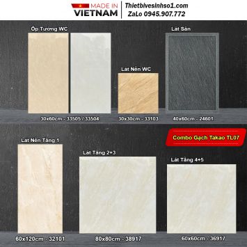 Combo Trọn Bộ Gạch Ốp Lát Takao TL07