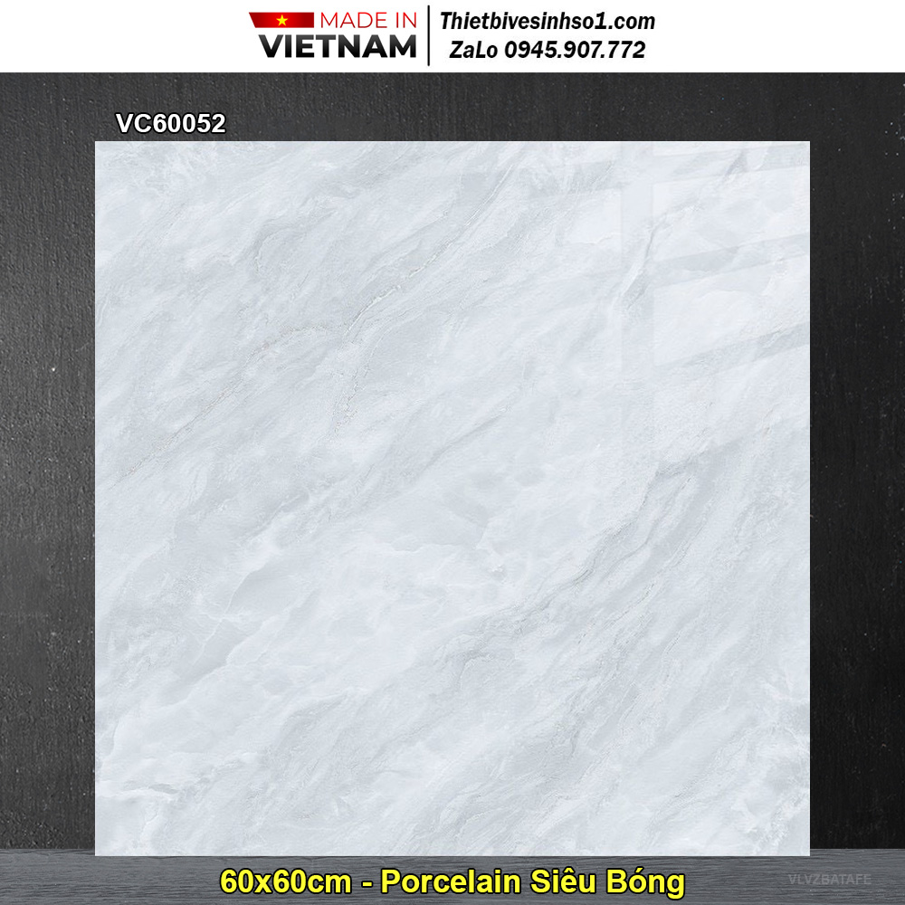 Gạch 60x60 Vicenza VC60052 Vân Xám Xanh