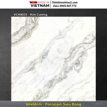 Gạch 60x60 Vicenza VCK6035 Trắng Vân Đá