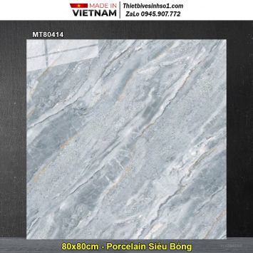 Gạch 80x80 Vicenza MT80414 Vân Ghi Xanh