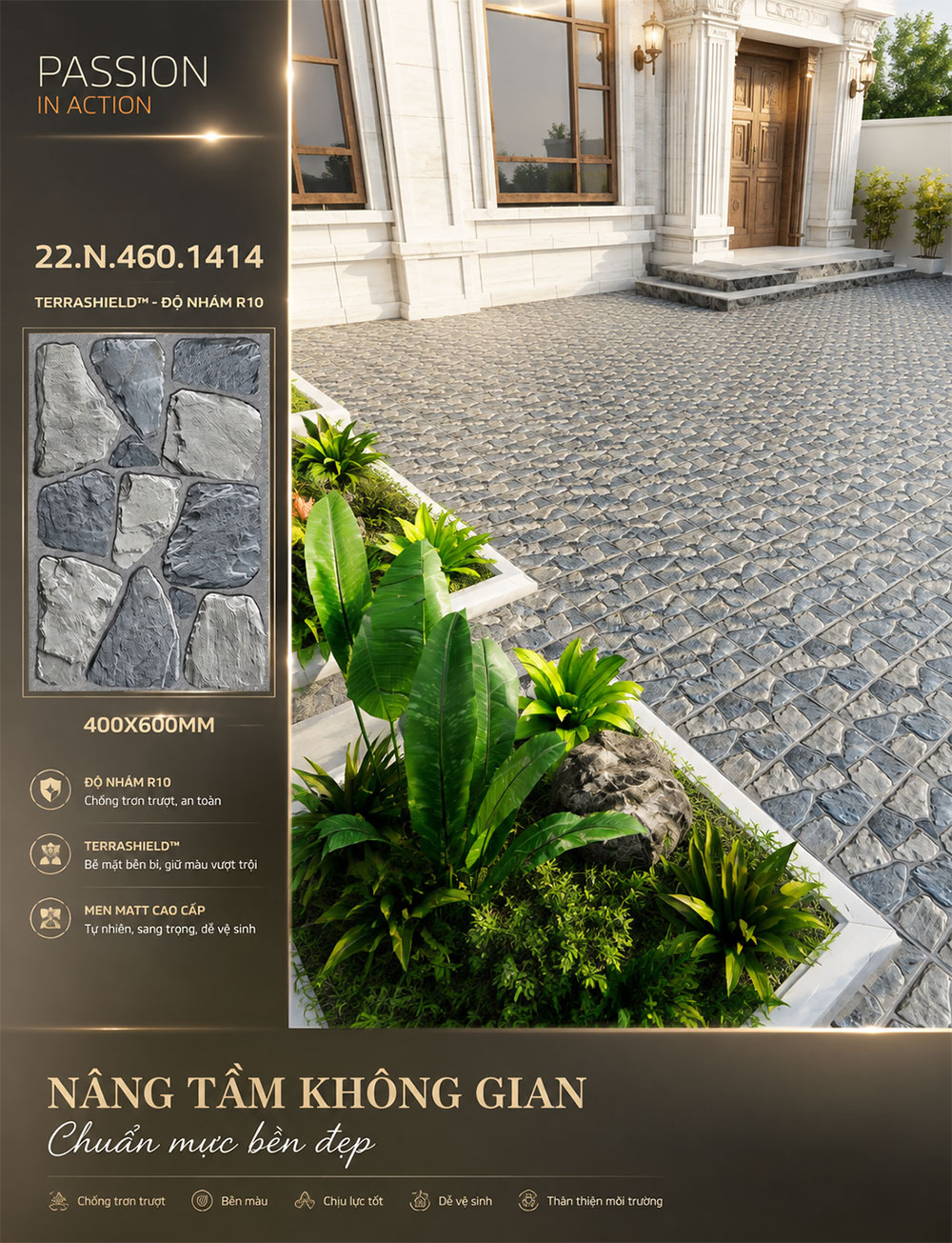 Gạch 40x60 Vicenza 1414 Lát Sân Gạch 40x60 Vicenza 1414 Lát Sân