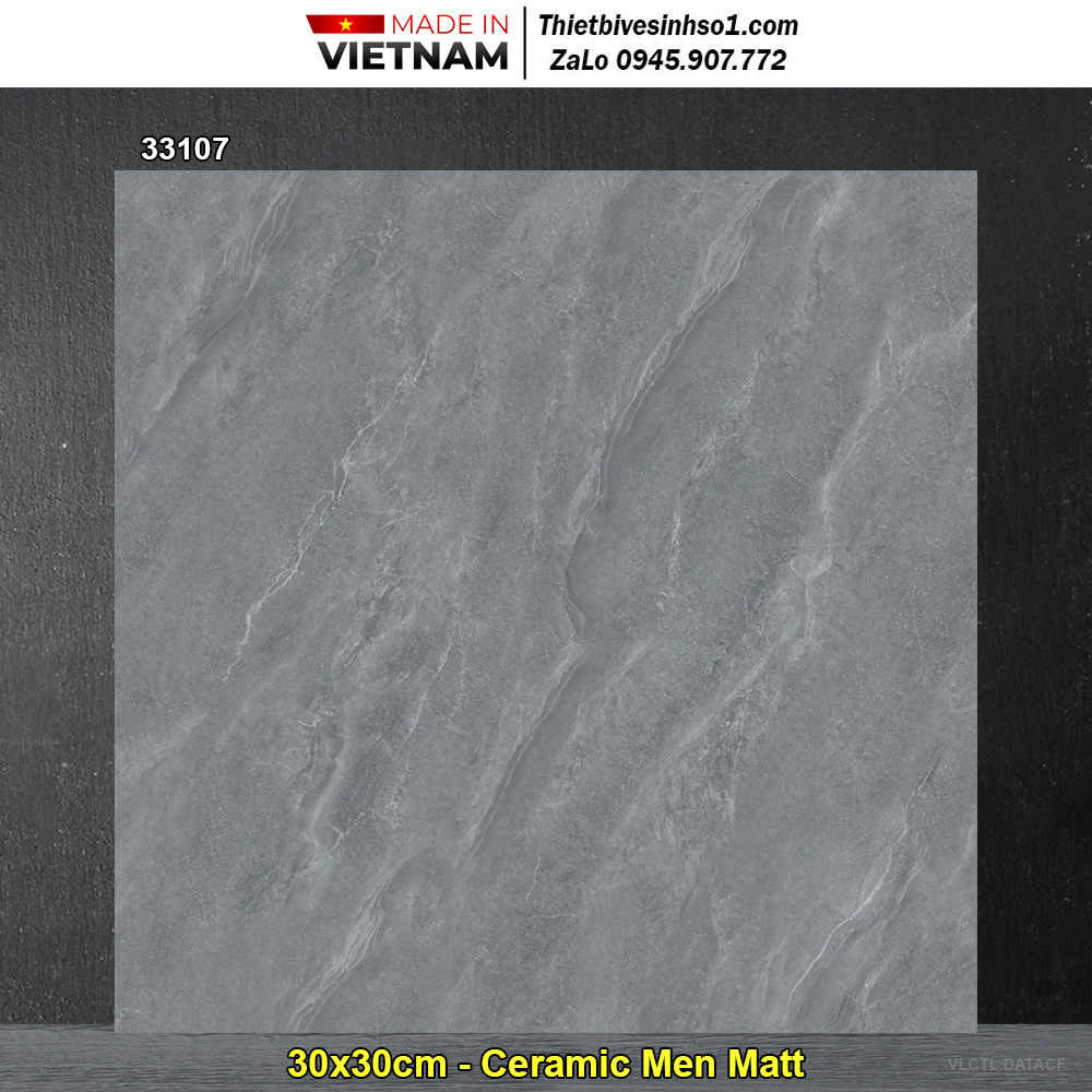 Gạch 30x30 Catalan 33107 Vân Ghi Xám