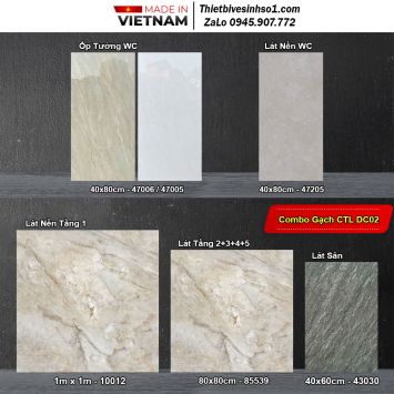 Combo Trọn Bộ Gạch Ốp Lát Catalan DC02
