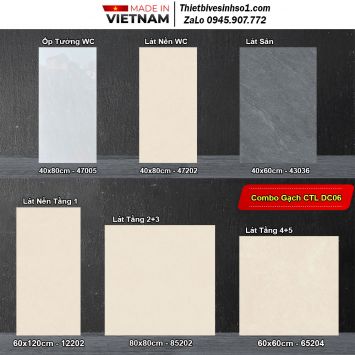 Combo Trọn Bộ Gạch Ốp Lát Catalan DC06