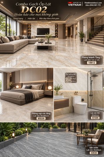 Combo Trọn Bộ Gạch Ốp Lát Catalan DC02