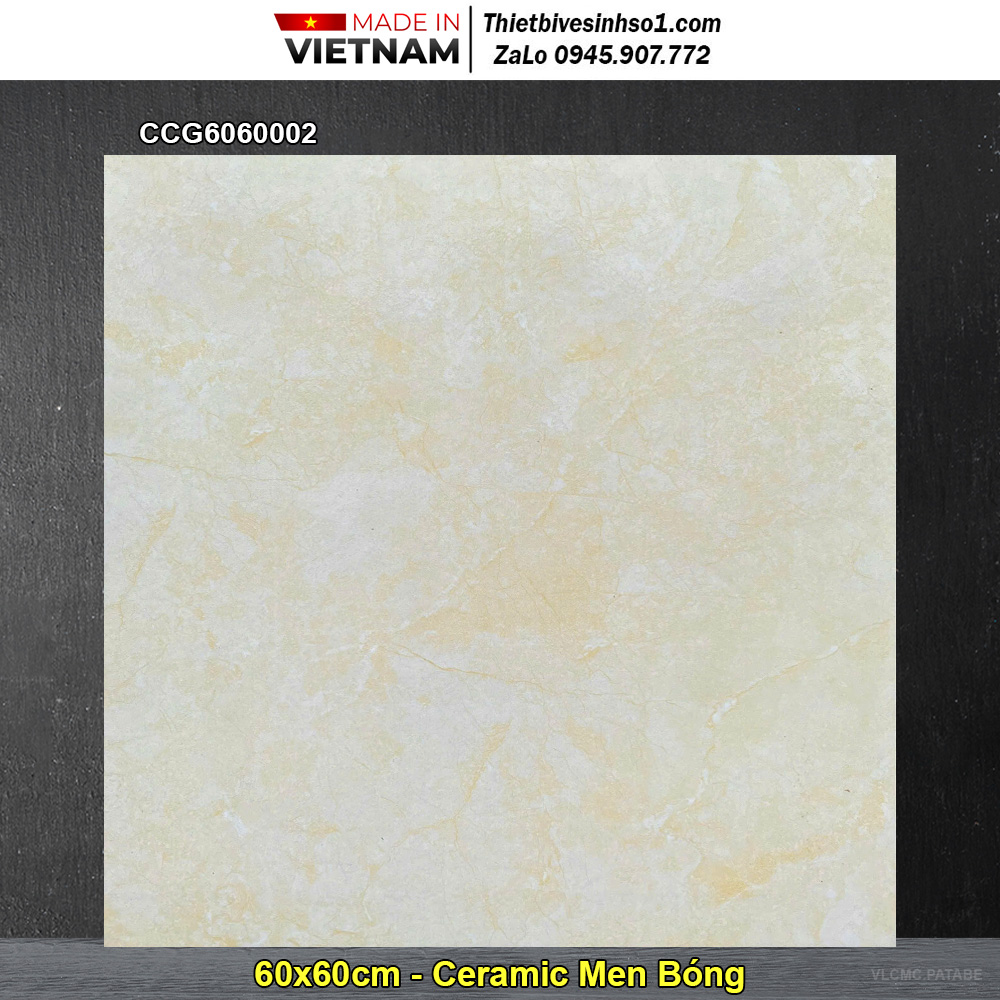 Gạch 60x60 CMC CCG6060002 Vân Đá Vàng