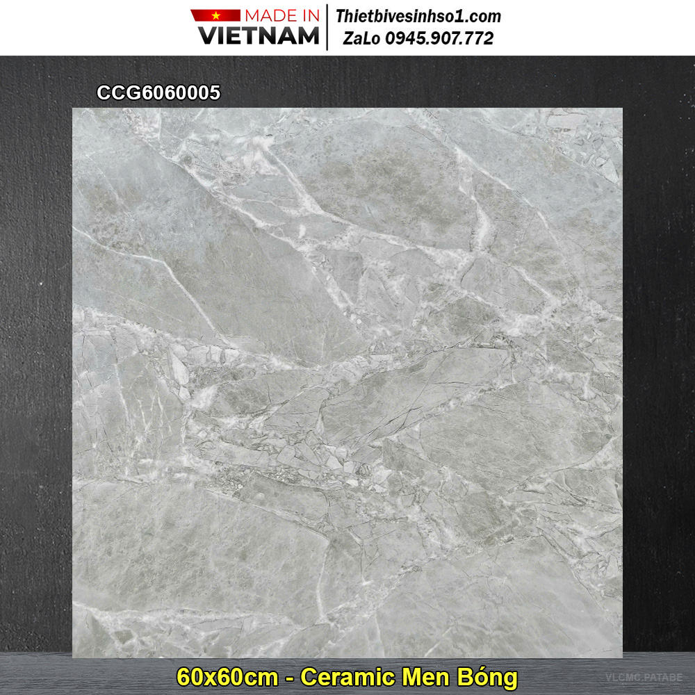 Gạch 60x60 CMC CCG6060005 Vân Đá Xám