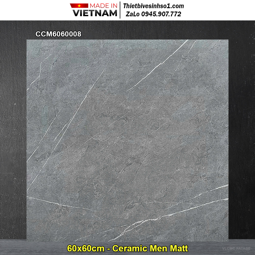 Gạch 60x60 CMC CCM6060008 Vân Ghi Xám