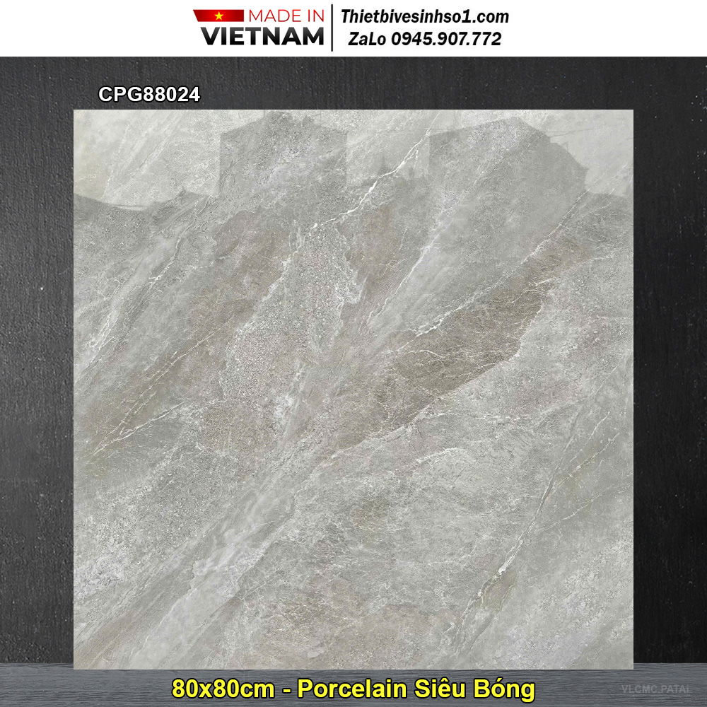 Gạch 80x80 CMC CPG88024 Vân Nâu Xám