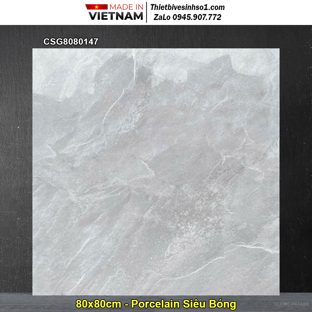 Gạch 80x80 CMC CSG8080147 Vân Đá Xám