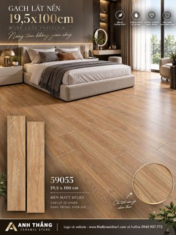 Gạch Giả Gỗ 19,5x100 Hoàn Mỹ Perfetto 59055
