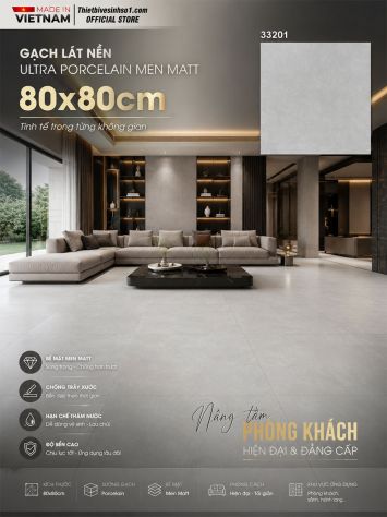 Gạch 80x80 Hoàn Mỹ Perfetto 33201