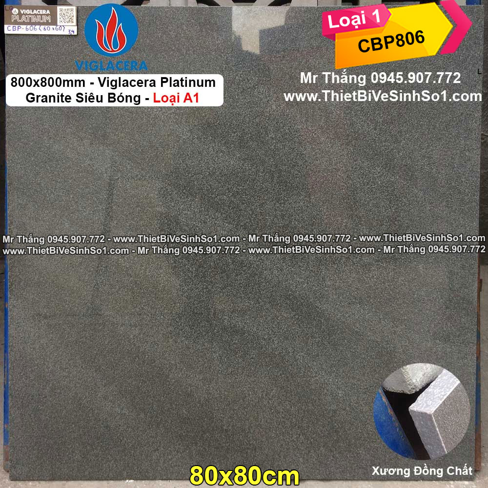 Gạch 80x80 Viglacera Platinum CBP806 | Tổng Kho Gạch Viglacera Hà Nội