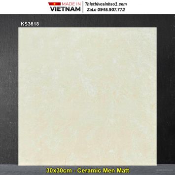 Gạch 30x30 Viglacera KS3618 Vàng Nhạt