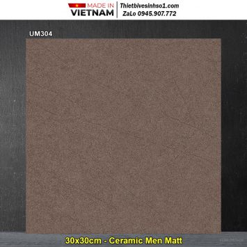 Gạch 30x30 Viglacera UM304 Vân Nâu Đậm