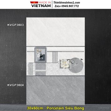 Gạch 30x60 Viglacera KVGP3603-KVGP3604