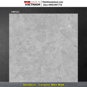 Gạch 50x50 Viglacera HM502 Vân Ghi Xám