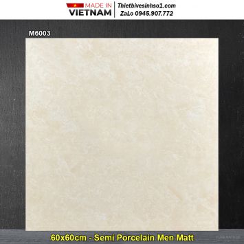 Gạch 60x60 Viglacera M6003 Vàng Kem