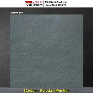 Gạch 60x60 Viglacera UHM6604 Ghi Xanh