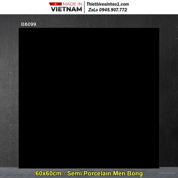 Gạch 60x60 Viglacera B6099 Đen Bóng