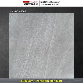 Gạch 60x60 Viglacera NY10-GM6602 Vân Ghi Xám