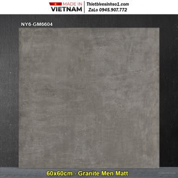 Gạch 60x60 Viglacera NY6-GM6604 Nâu Xi Măng