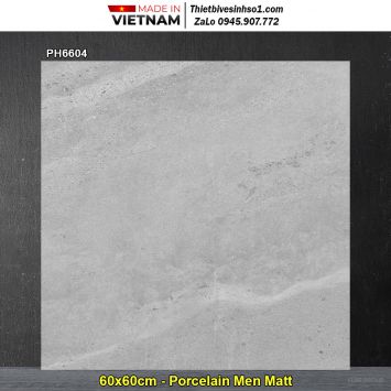 Gạch 60x60 Viglacera PH6604 Vân Ghi Xám