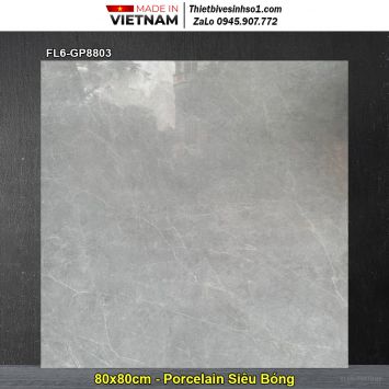 Gạch 80x80 Viglacera FL6-GP8803 Vân Ghi Xám