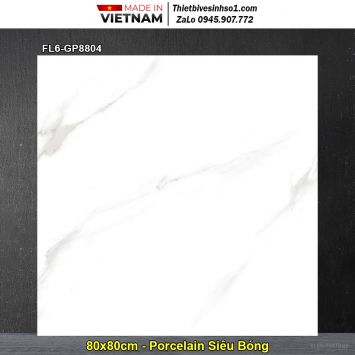 Gạch 80x80 Viglacera FL6-GP8804 Trắng Khói