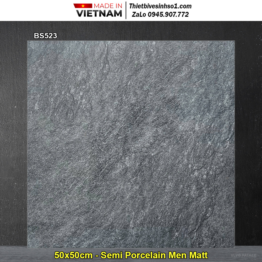 Gạch 50x50 Viglacera BS523 Vân Ghi Đậm