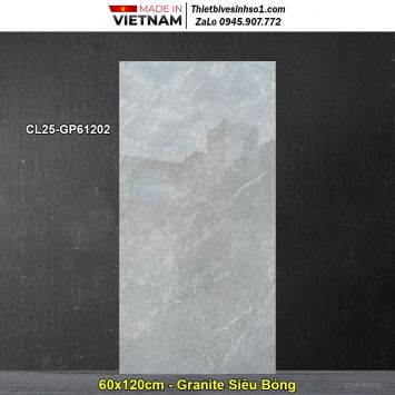 Gạch 60x120 Viglacera CL25-GP61202 Vân Ghi Xám