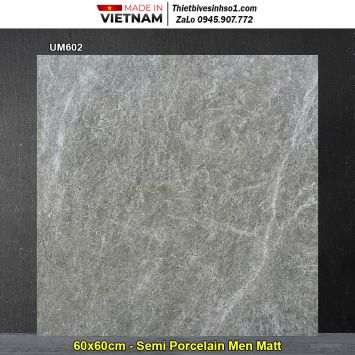 Gạch 60x60 Viglacera UM602 Vân Ghi Xám