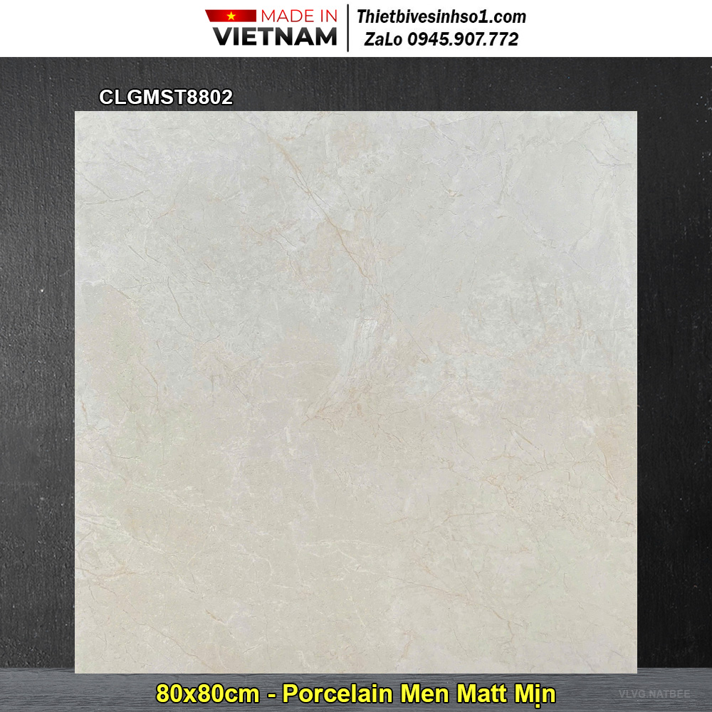 Gạch 80x80 Viglacera CLGMST8802 Vàng Kem
