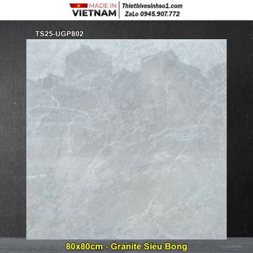 Gạch 80x80 Viglacera TS25-UGP802 Đá Ghi Xám
