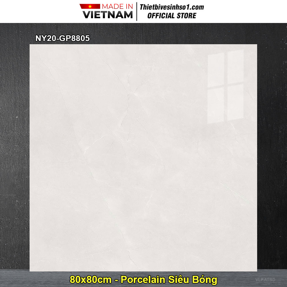 Gạch 80x80 Viglacera NY20-GP8805 Vân Xám