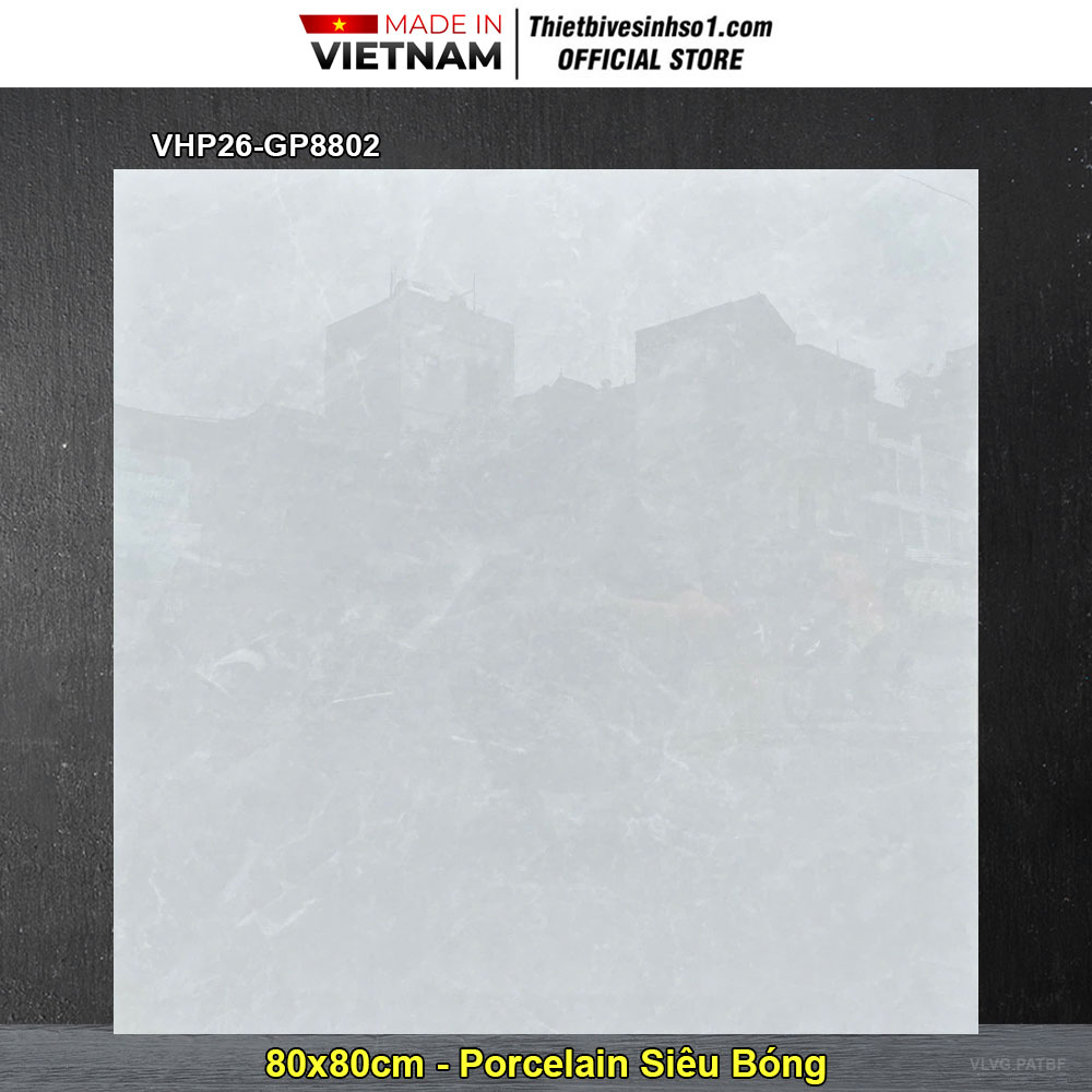 Gạch 80x80 Viglacera VHP26-GP8802 Vân Xám