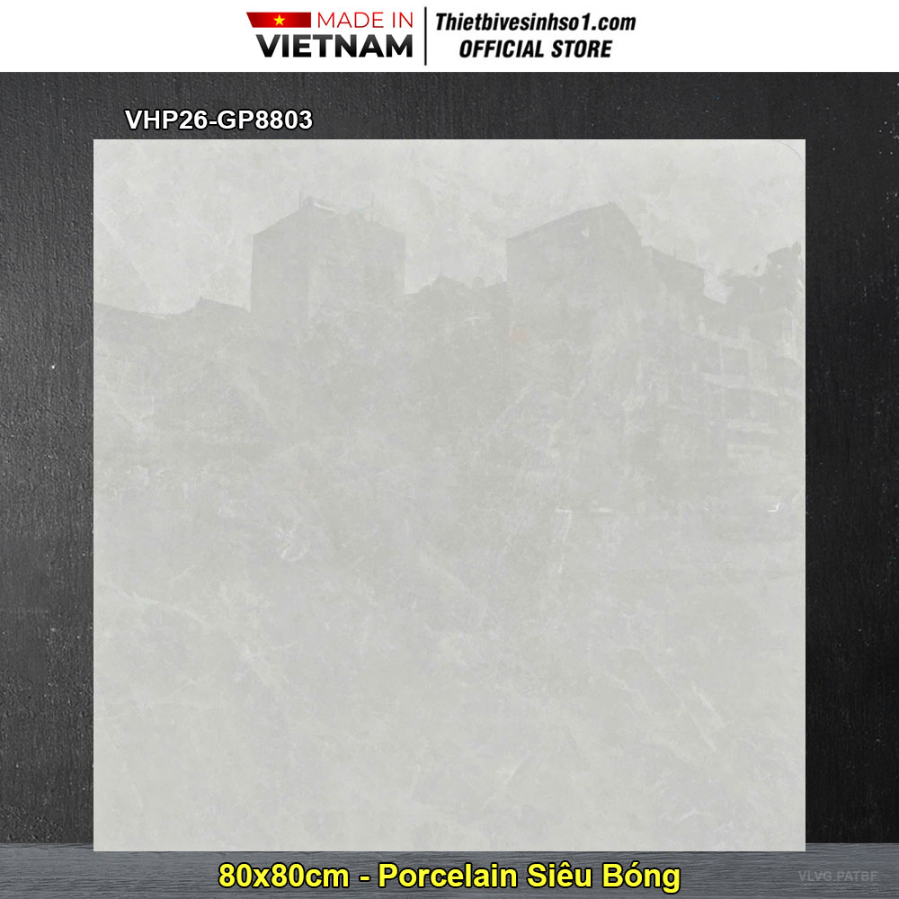 Gạch 80x80 Viglacera VHP26-GP8803 Vàng Xám