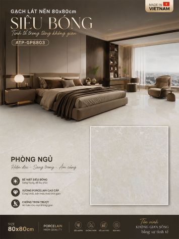 Gạch 80x80 Viglacera ATP-GP8803 Vân Vàng