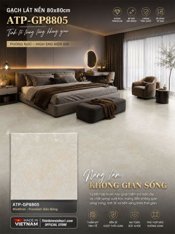 Gạch 80x80 Viglacera ATP-GP8805 Vân Vàng